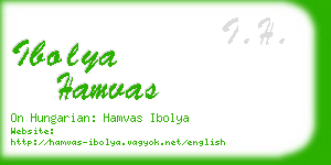 ibolya hamvas business card